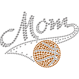 Mom & Basketball Rhinestone Hotfix Design for Mask